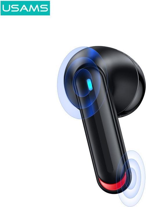 Produktbild Usams Słuchawki Bluetooth 5.2 TWS NX10 Series Dual mic bezprzewodowe czarny/black BHUNX01 (ANC, 5 h, Kabellos)