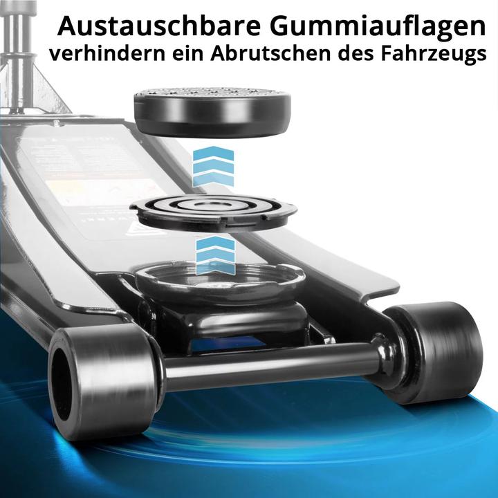 Produktbild Stahlwerk Wagenheber WHB-73 ST mit 3 t Tragkraft Gummirollen 73-500mm Hubbereich