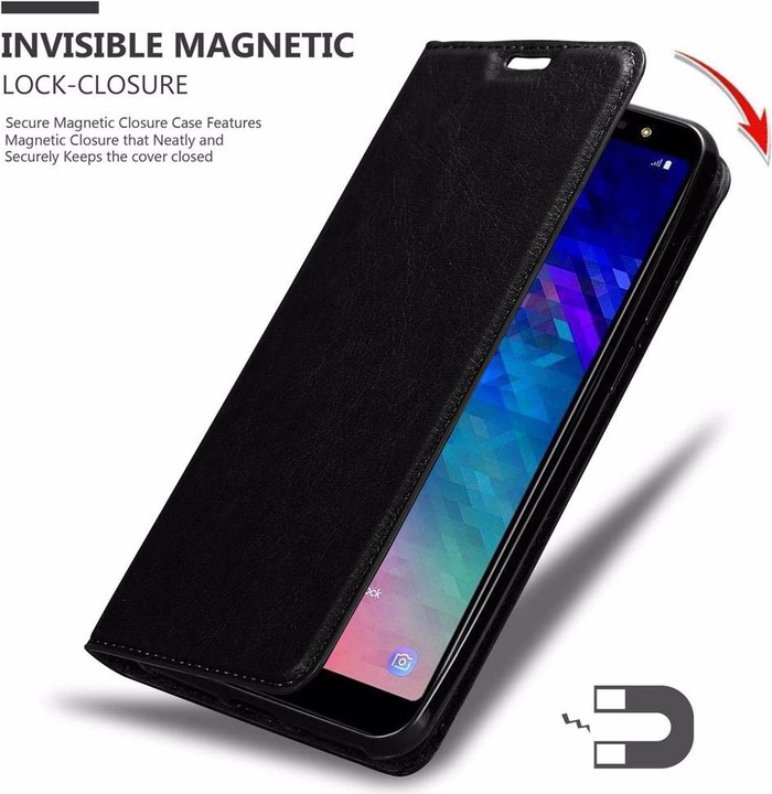 Actual product image Cadorabo Book Invisible Magnet Cover (Samsung Galaxy A6+)
