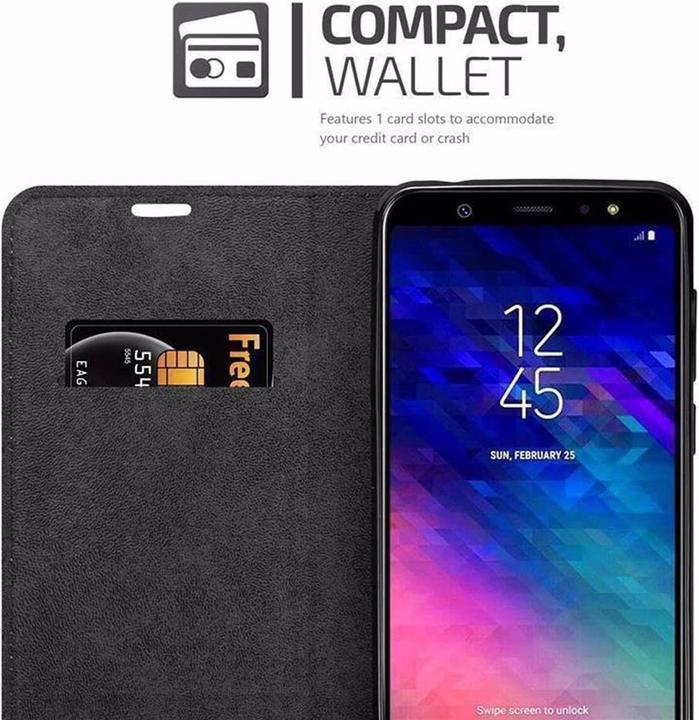 Actual product image Cadorabo Book Invisible Magnet Cover (Samsung Galaxy A6+)