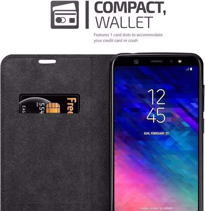 Actual product image Cadorabo Book Invisible Magnet Cover (Samsung Galaxy A6+)