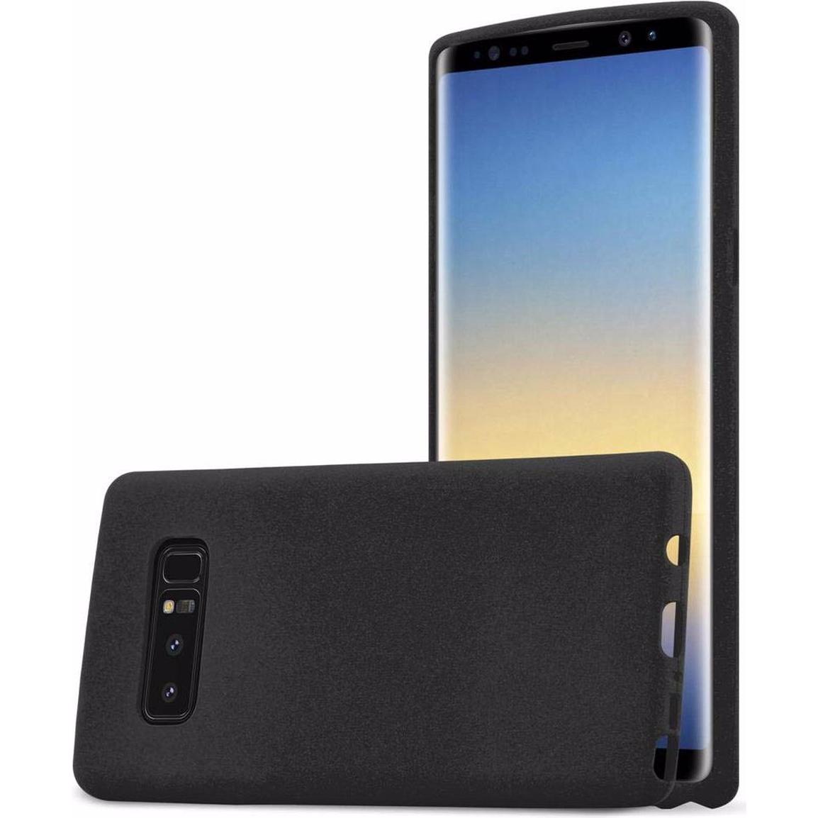Cadorabo TPU Frosted Cover (Samsung Galaxy Note 8), Smartphone Hülle, Schwarz