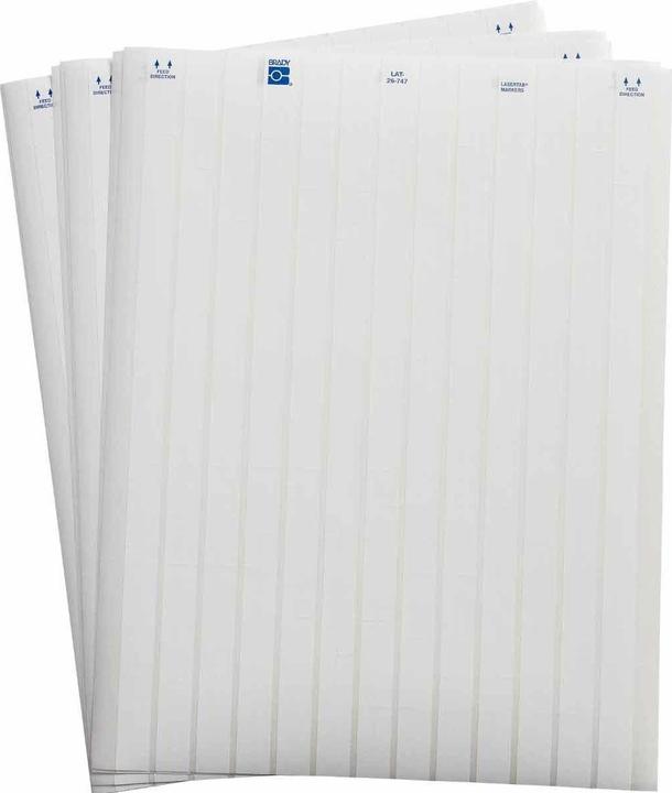 Immagine prodotto Brady LAT-26-747-10, poliestere, opaco, bianco, 6,35 x 6,35 mm, adesivo permanente, lettera USA, 26