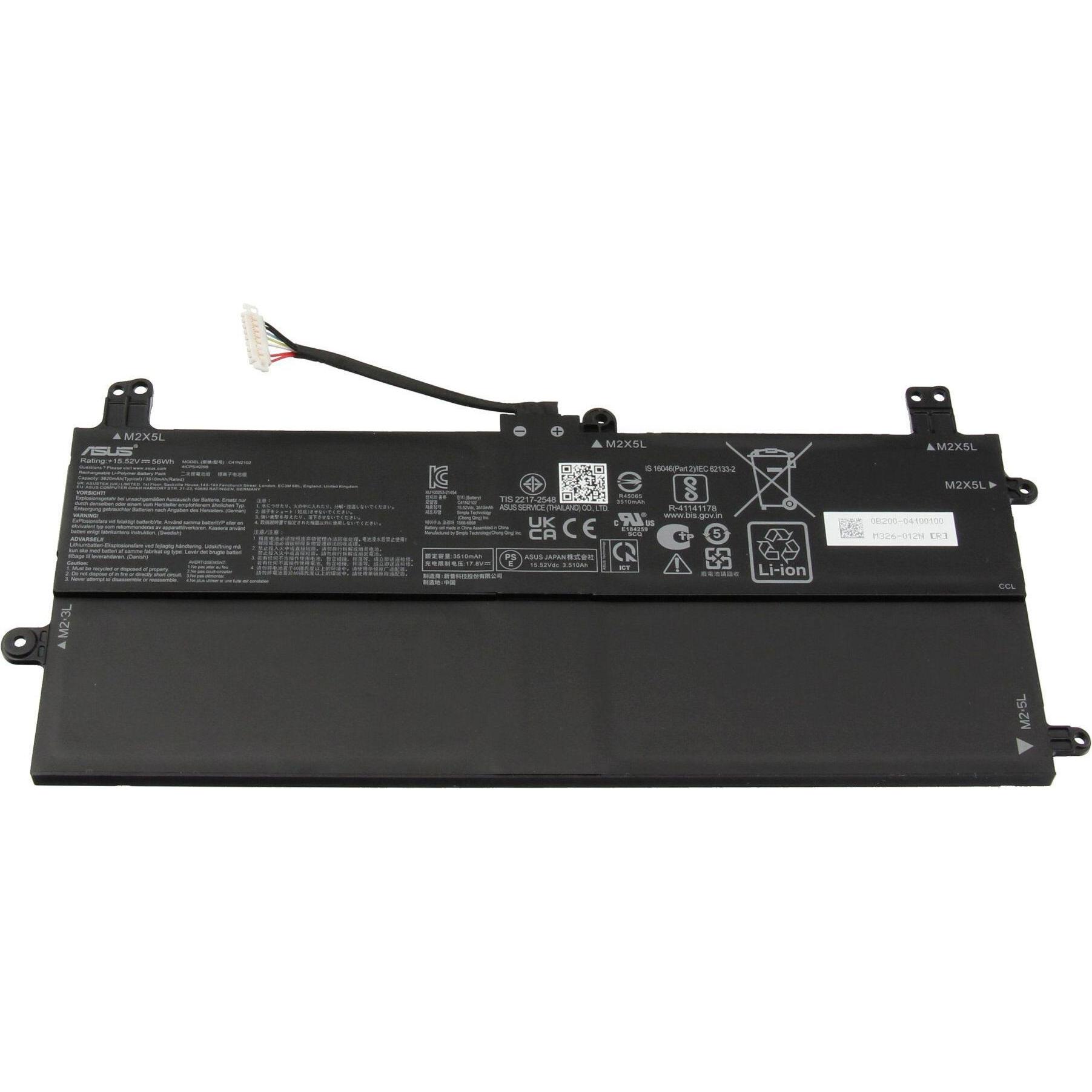 ASUS 0B200-04100100 (2 Zellen, 3620 mAh), Notebook Akku