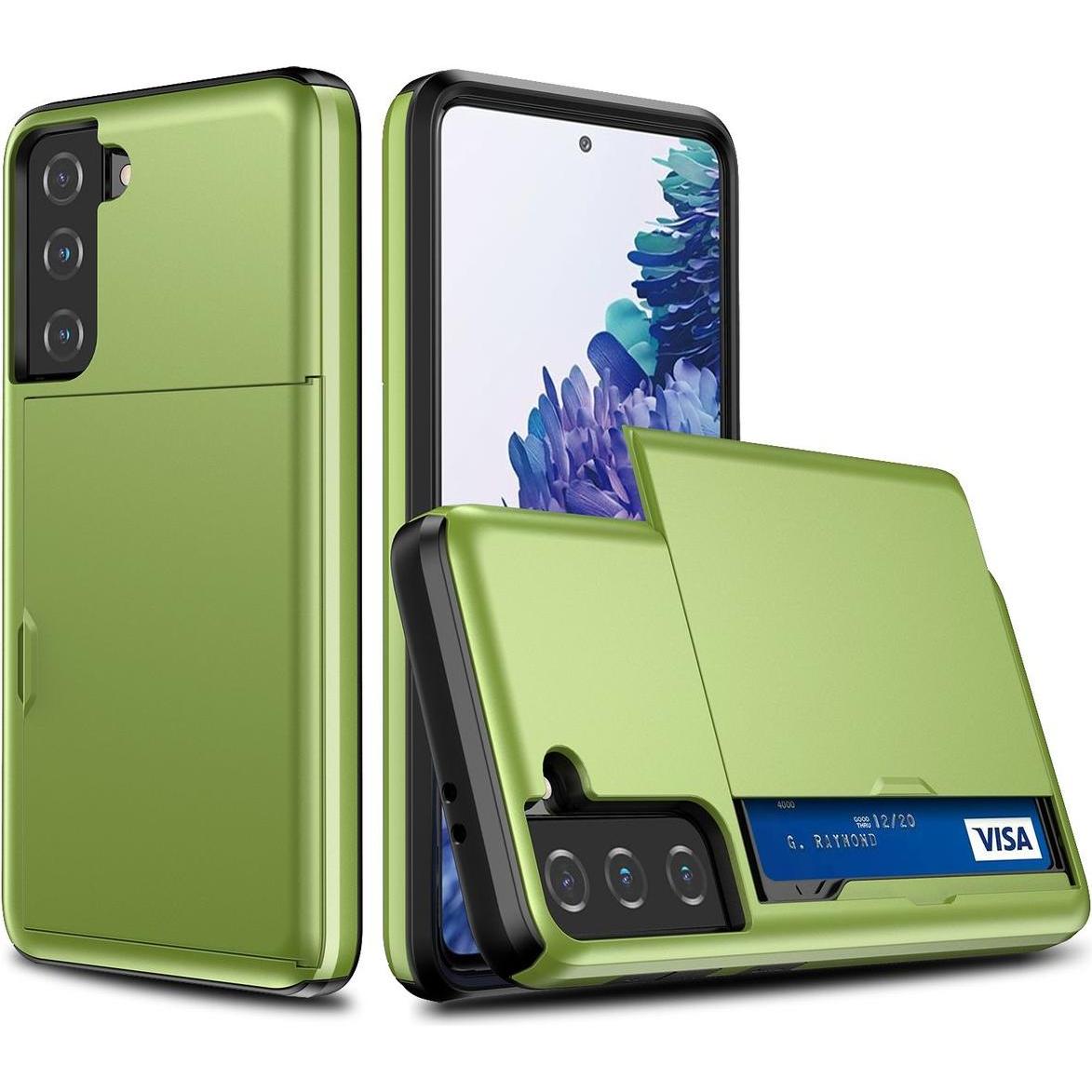 König Design Hülle Handy Schutz für Samsung Galaxy S21 Plus Case Cover Tasche Etuis Grün Neu (Samsung Galaxy S21+), Smar...