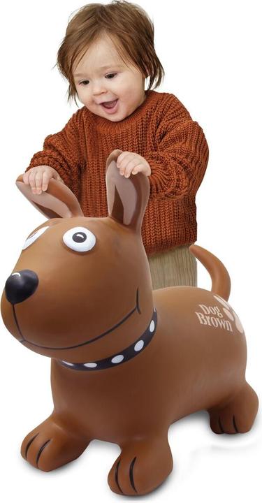 Actual product image Jamara Bouncy animal Dog Brown with pump