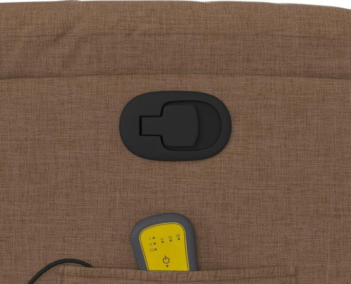 Actual product image vidaXL Massage chair brown fabric,Colour: Brown,Material: Fabric (100