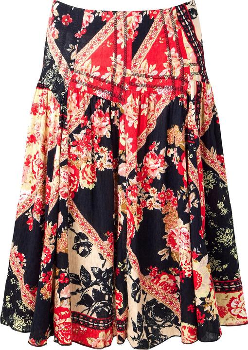 Actual product image Joe Browns Floral Patchwork Knee-Length Skirt (46)