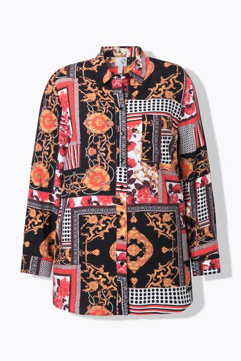 Immagine prodotto Ulla Popken Camicia con design in stile country, collo da camicia e maniche lunghe (62)