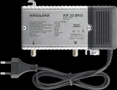 Produktbild Kreiling BK-Verstärker 33dB 25dB Rückweg 0-65MHz KR 33 BKG (Verstärker)