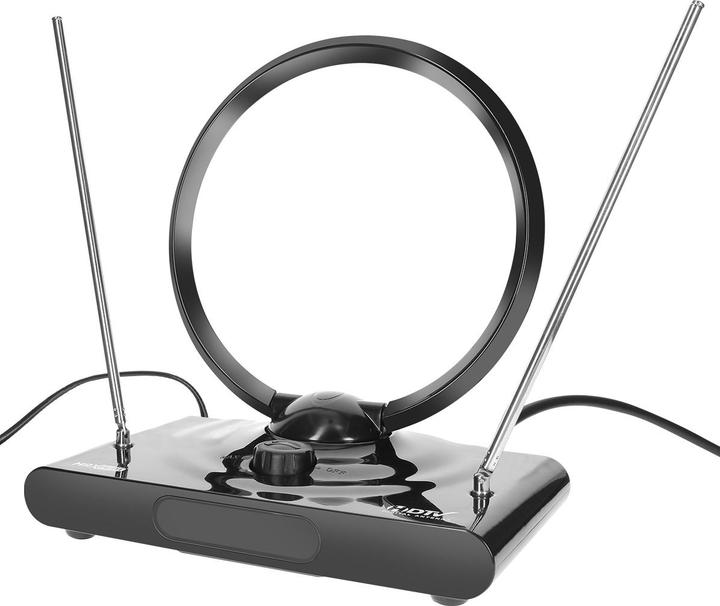 Max Excell Runde HDTV-Antenne 38dBi DVB-T/T2, sehr stark (Indoor antenna, 38 dB, DVB-T / -T2)