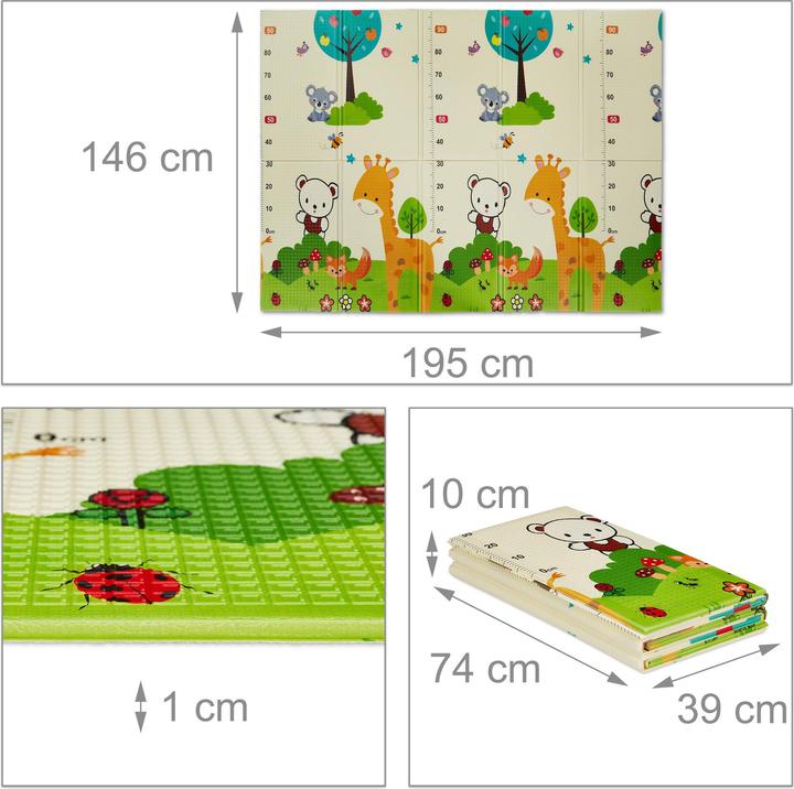 Image du produit Relaxdays Spielmatte (195 x 146 x 1 cm)