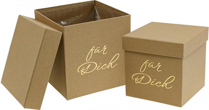 Produktbild Viana Geschenkbox mit Schriftzug für Blumen und Deko im 2er-Set (2x)