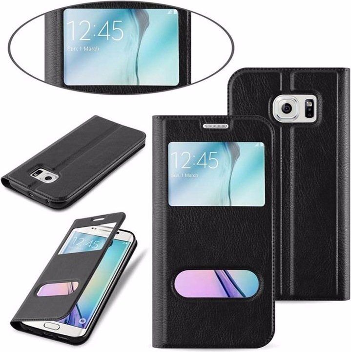 Produktbild Cadorabo Book mit View Doppelfenster Cover (Samsung Galaxy S6 Edge+)