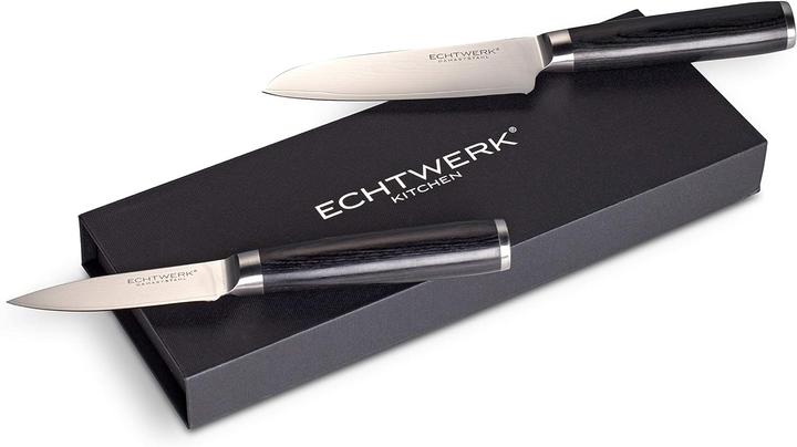 Actual product image Echtwerk 2-piece Damascus set, Dark handle (13 cm)