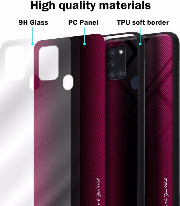 Productafbeelding Cadorabo TPU gestreepte glasplaat (Samsung Galaxy A21)