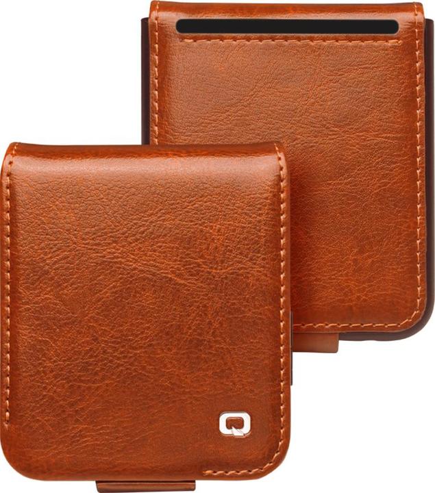 Produktbild QiAlino Hülle Flip mit magnetischem Verschluss Dunkelbraun (Samsung Galaxy Z Flip5)