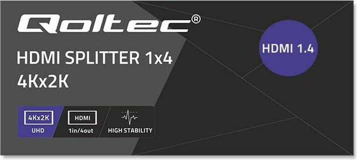 Produktbild Qoltec 51798 Aktiver HDMI-Splitter 4 x HDMI 4K x 2K | 3 4 Gbit/s