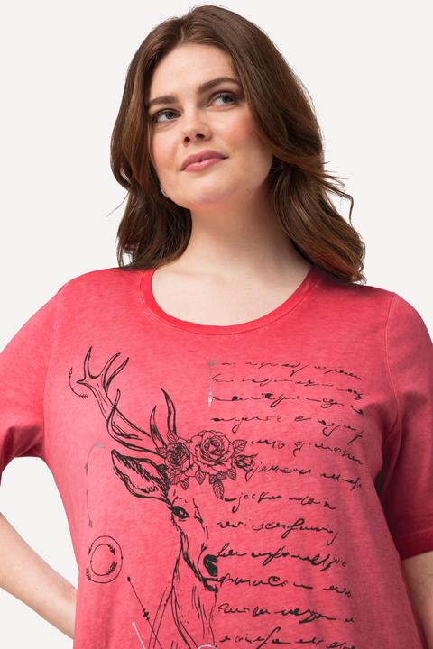 Actual product image Ulla Popken Script Lettering Short Sleeve Graphic Tee (50, 52)