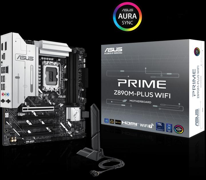 Actual product image ASUS PRIME Z890M-PLUS WIFI (LGA 1851, Intel Z890, mATX)