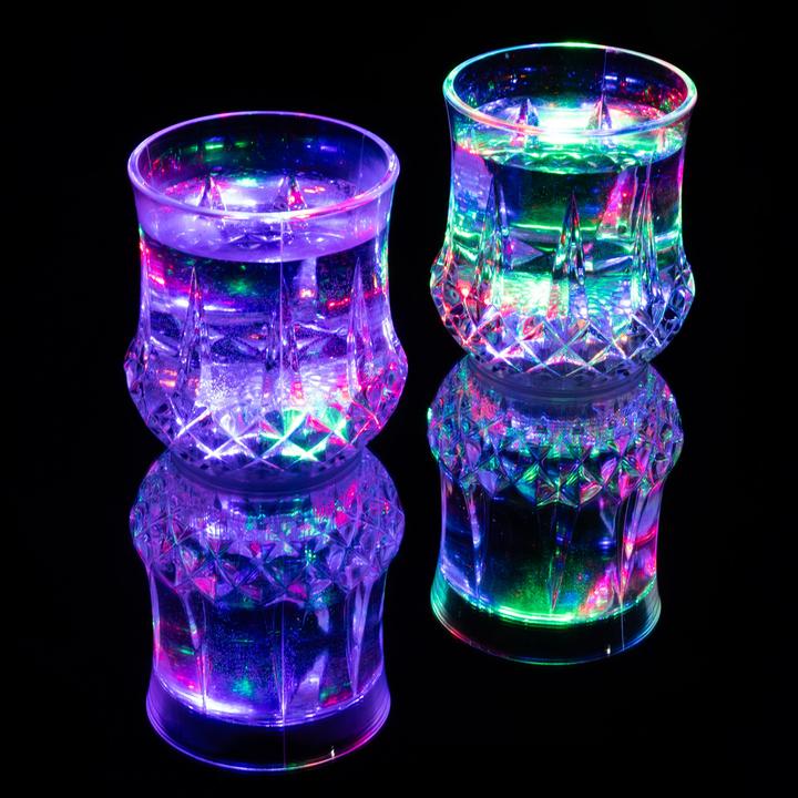 Produktbild Rewe 2er Set bunte Trinkgläser mit LED (2x)