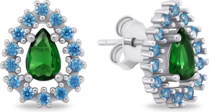 Actual product image Brilio Silver - Decent silver earrings with zircons EA804W