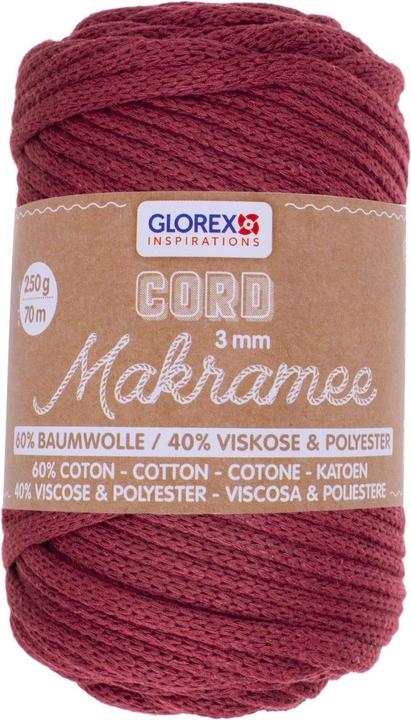 Actual product image Glorex Macramé cord 3mm 250g, woven (70 m)
