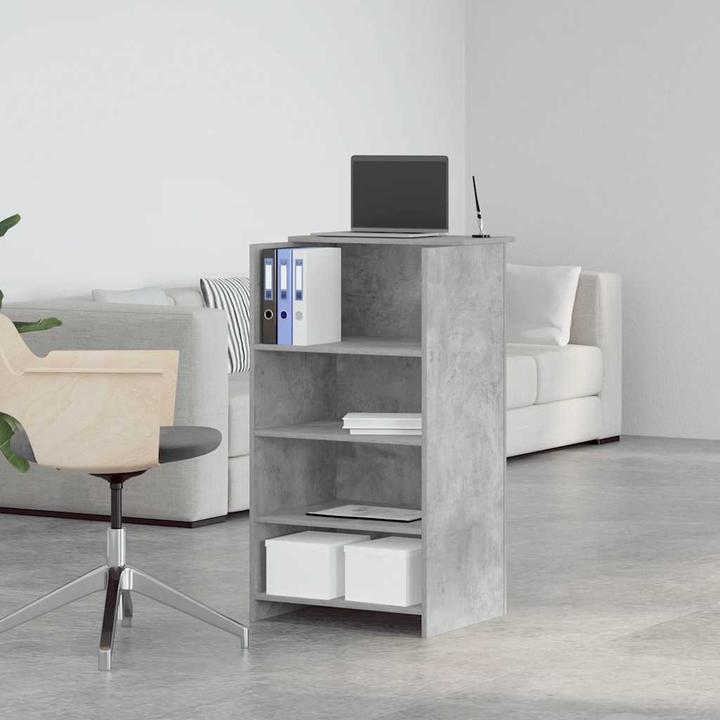 Immagine prodotto VidaXL Bancone reception grigio cemento 55x50x103,5 cm bancone reception in legno
