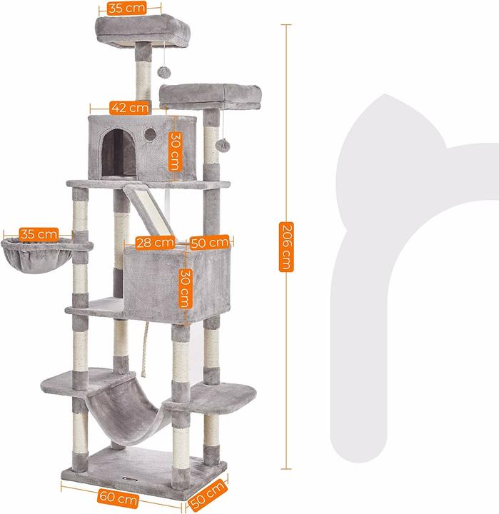 Actual product image Feandrea Cat Spa (206 cm, Grey)