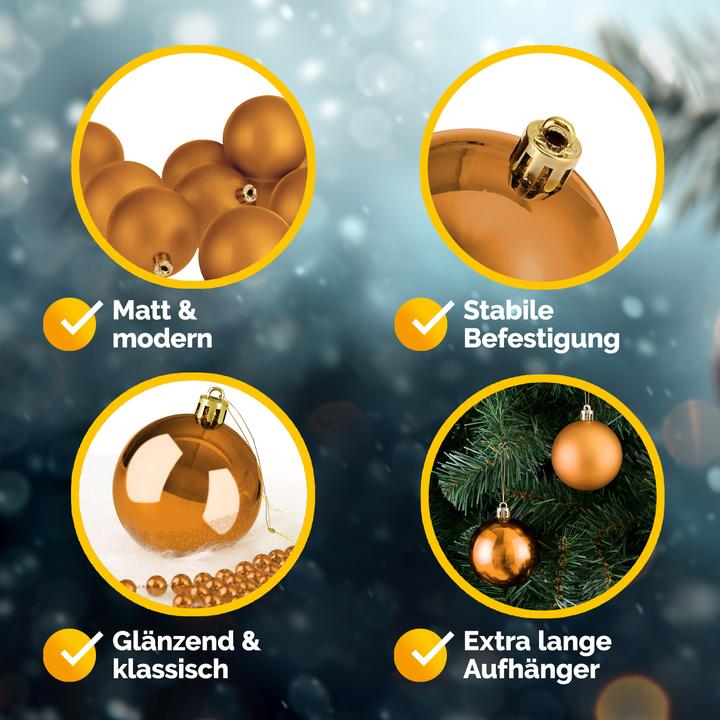 Image du produit Deuba 54tlg Boules de sapin de Noël or (54 -pièce)