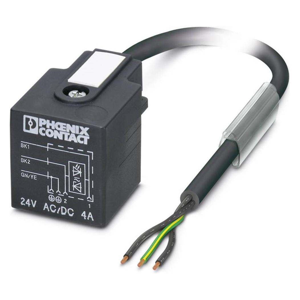 Phoenix Contact SAC-3P-10,0-PUR/A-1L-Z Inhalt:, Elektronikkabel + Stecker, Schwarz, Grau