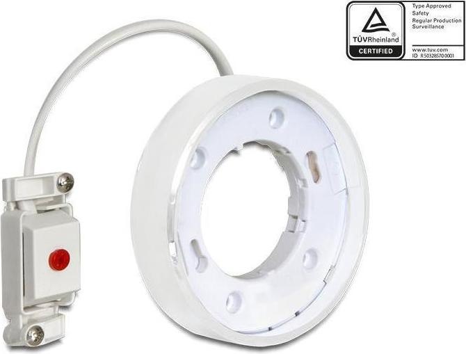 Produktbild Delock Lighting GX53 Fassung Aufbau rund F weiss