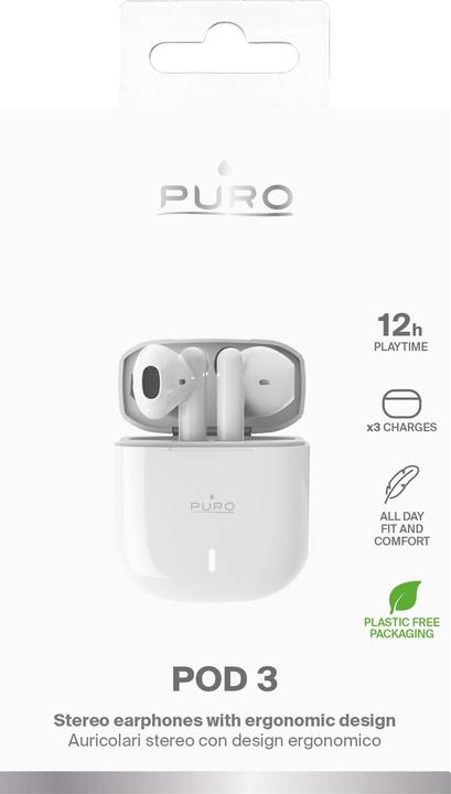 Actual product image Puro Bluetooth Stereo Earphones ICON POD 3 (5 h, Wireless)