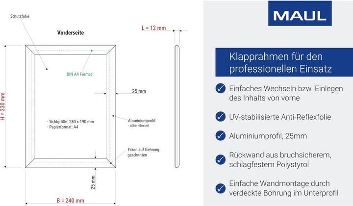 Produktbild Maul Maulstandard - Klapprahmen (19 x 28 cm)