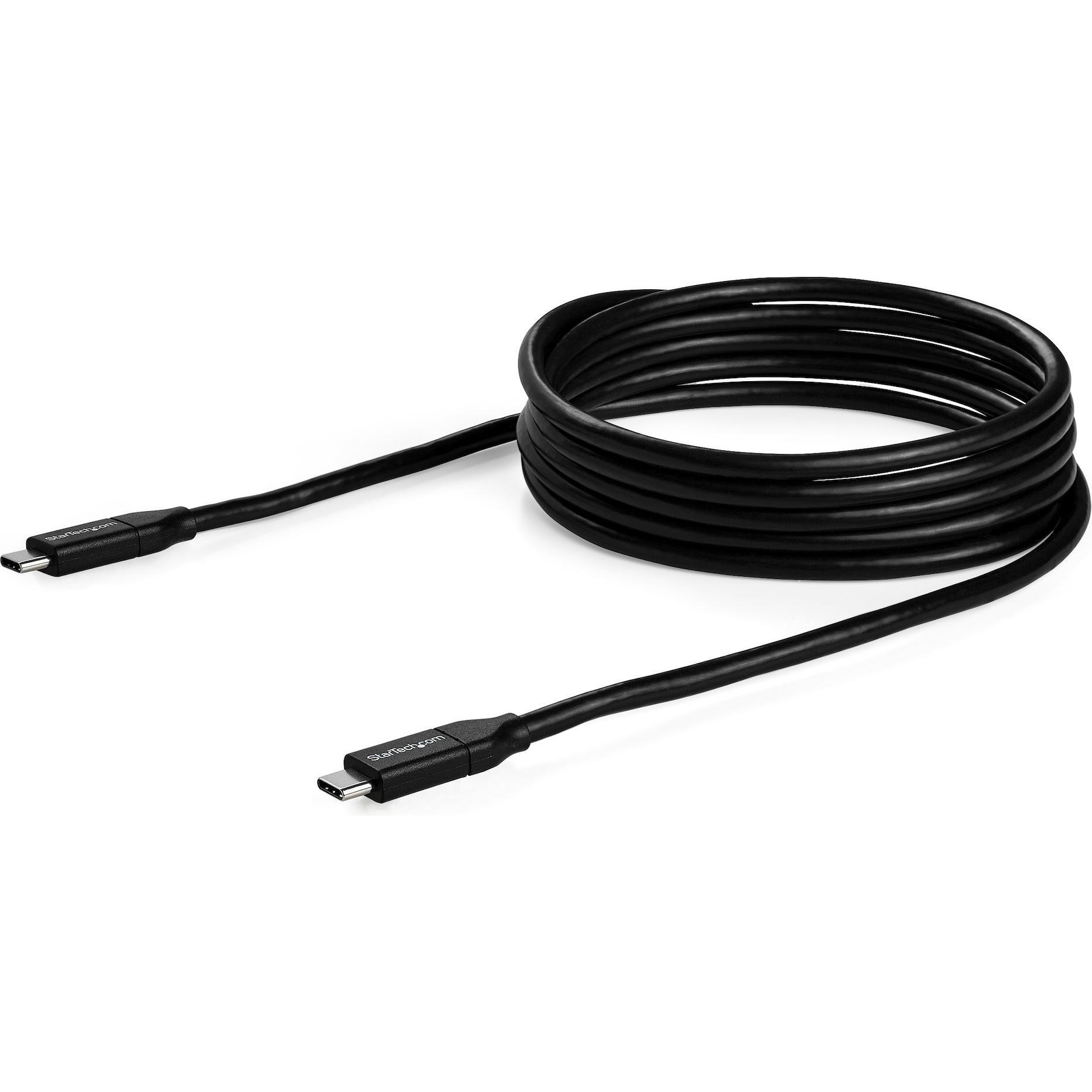 Thumbnail - StarTech USB-C auf USB-C Kabel mit 5A Power Delivery - St/St - 2m - USB 2.0 - USB-IF zertifiziert - USB Ty... (2 m, USB ...