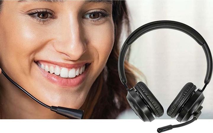 Image du produit Nedis Casque pour PC | Sur l'oreille | Stéréo | Bluetooth | Microphone pliable | Noir (Sans fil, USB-C)
