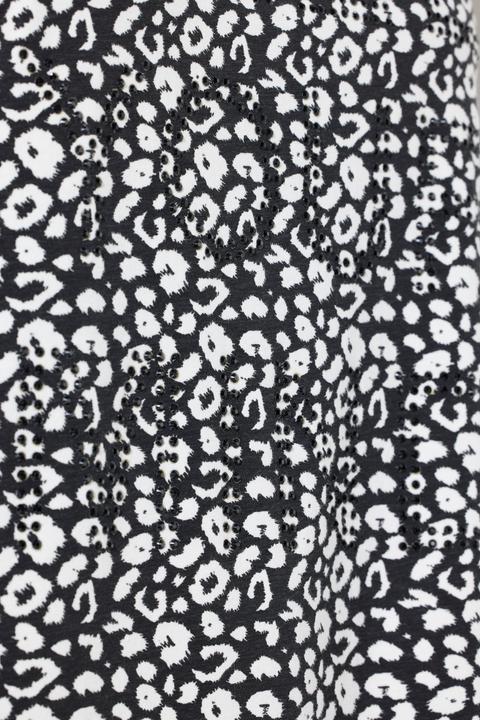 Actual product image Miamoda Long 3/4-Sleeve Leopard Pattern Shirt with Inscription (44)