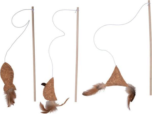 Pet Toys Cat Teaser Toy 41cm 3as