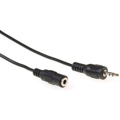 ACT 5 meter audio connection cable 1x 3,5 mmm jack male - 1x 3.5mm stereo jack female (5 m, 3.5mm Klinke (AUX)), Audio K...