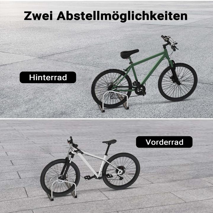 Actual product image Toboli Bicycle Stand for 2 Bikes Multiple Rack Made of Galvanised Steel for Indoor and Outdoor
