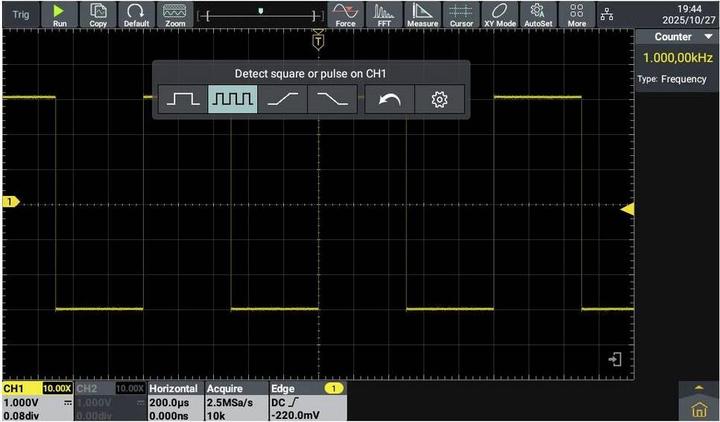 Actual product image Voltcraft ADO-1002 Digital-Oszilloskop 100 MHz 2.5 GSa/s 250 Mpts 12 Bit Digit (CAT II 300V)