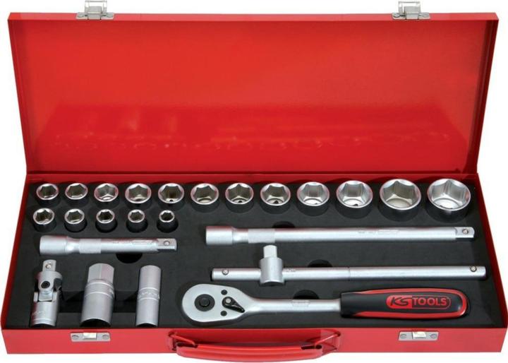 Produktbild KS Tools 1/2 Steckschl.-Satz 24-tlg. 6-kant