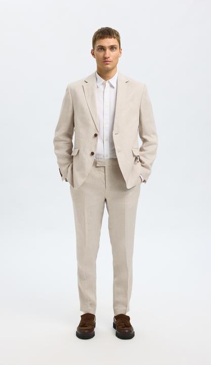 Actual product image Selected Regular fit linen blazer (54)