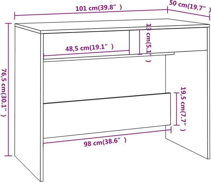 Actual product image VidaXL Gada (101 x 50 x 76.5 cm)