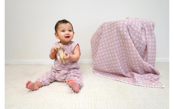 Actual product image Lodger Gauze cloth Tribe Muslin Rose 120 x 120 cm (120 cm, 120 cm)