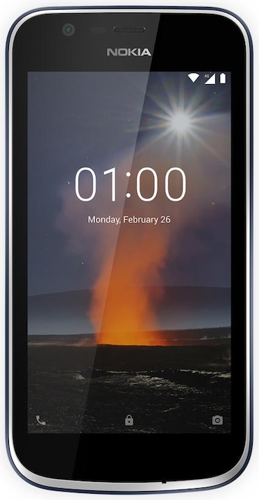 Nokia 1 (8 GB, Dark Blue, 4.50", Hybrid Dual SIM, 5 Mpx, 4G)