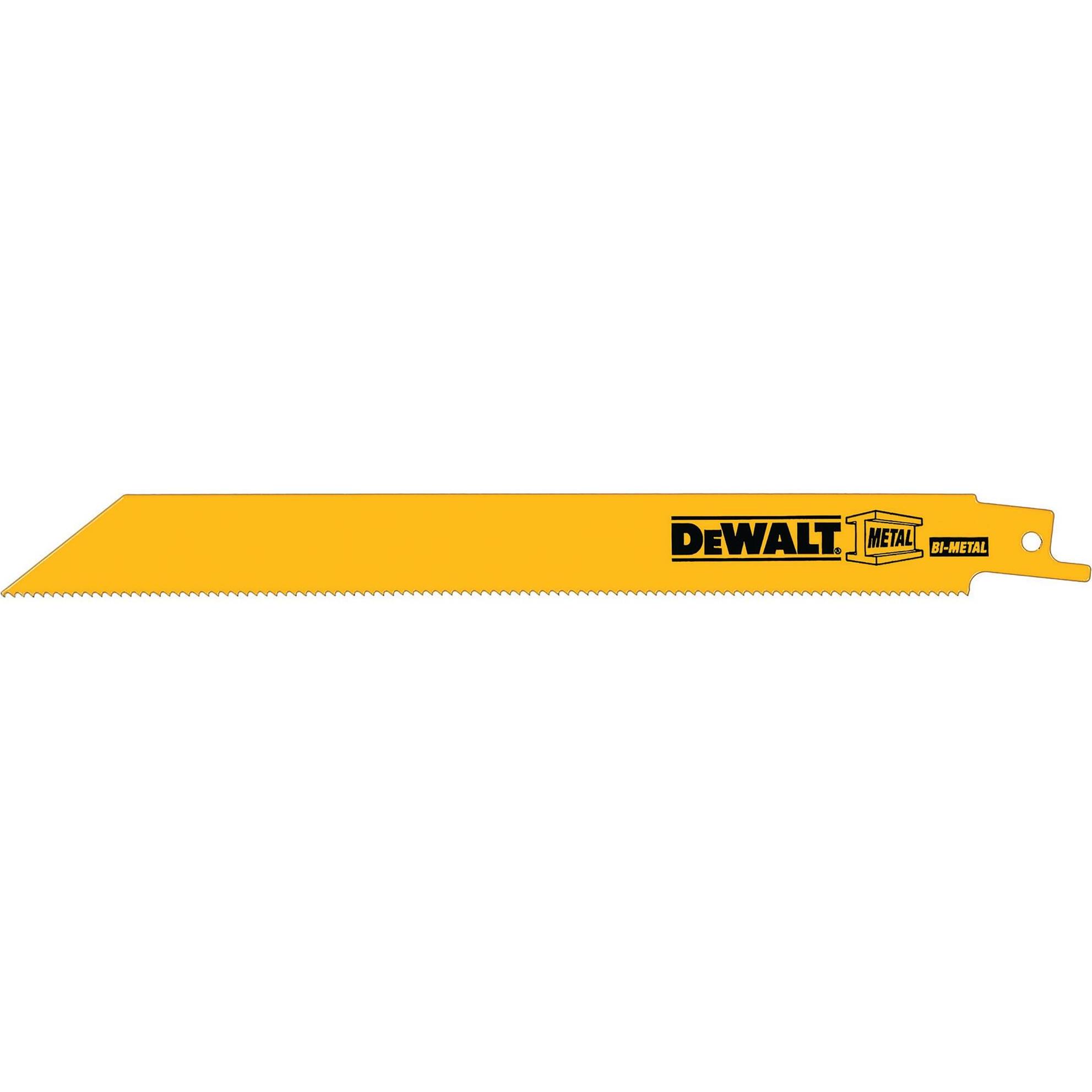 Thumbnail - DeWalt, Sägeblatt, BIMetall Metallsäbelsägeblätter (Gesamtlänge: 203 mm, Zahnteilung: 1.8 mm, für schnelle Schn