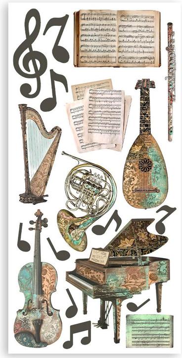 Actual product image Stamperia Paper Cut-Outs "Music" (190 g/m²)
