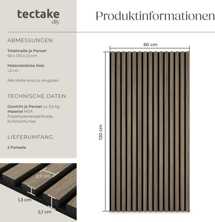 Immagine prodotto tectake Set di 2 pannelli acustici Sonic Wall (2 pz.)