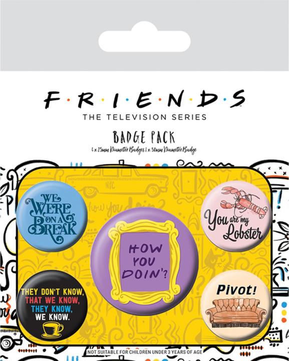 Produktbild Friends Zitat AnsteckerSet 5erPack Kunststoff